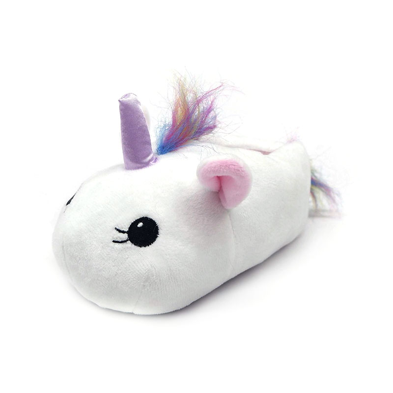 Slipéir gleoite unicorn bán